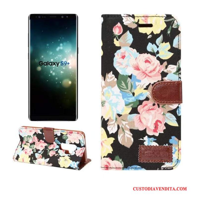 Custodia Samsung Galaxy S9+ Pelle Morbido Carta, Cover Samsung Galaxy S9+ Colore Telefono