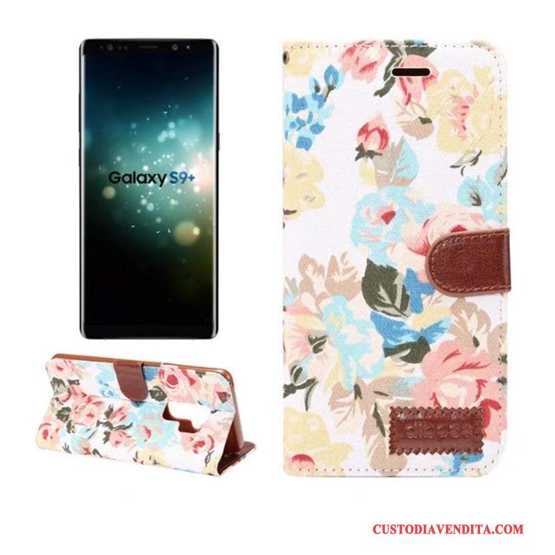 Custodia Samsung Galaxy S9+ Pelle Morbido Carta, Cover Samsung Galaxy S9+ Colore Telefono