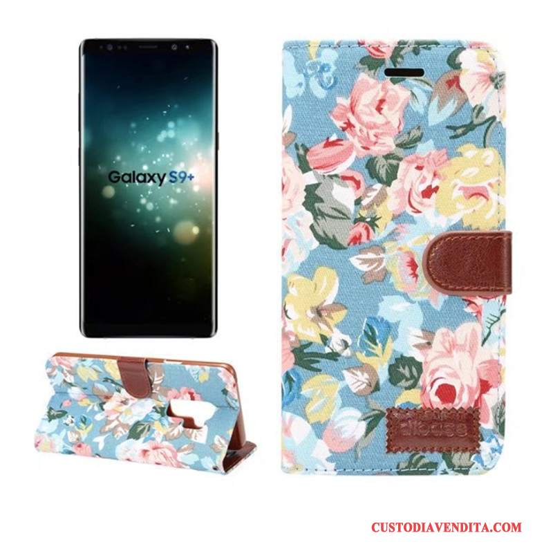 Custodia Samsung Galaxy S9+ Pelle Morbido Carta, Cover Samsung Galaxy S9+ Colore Telefono