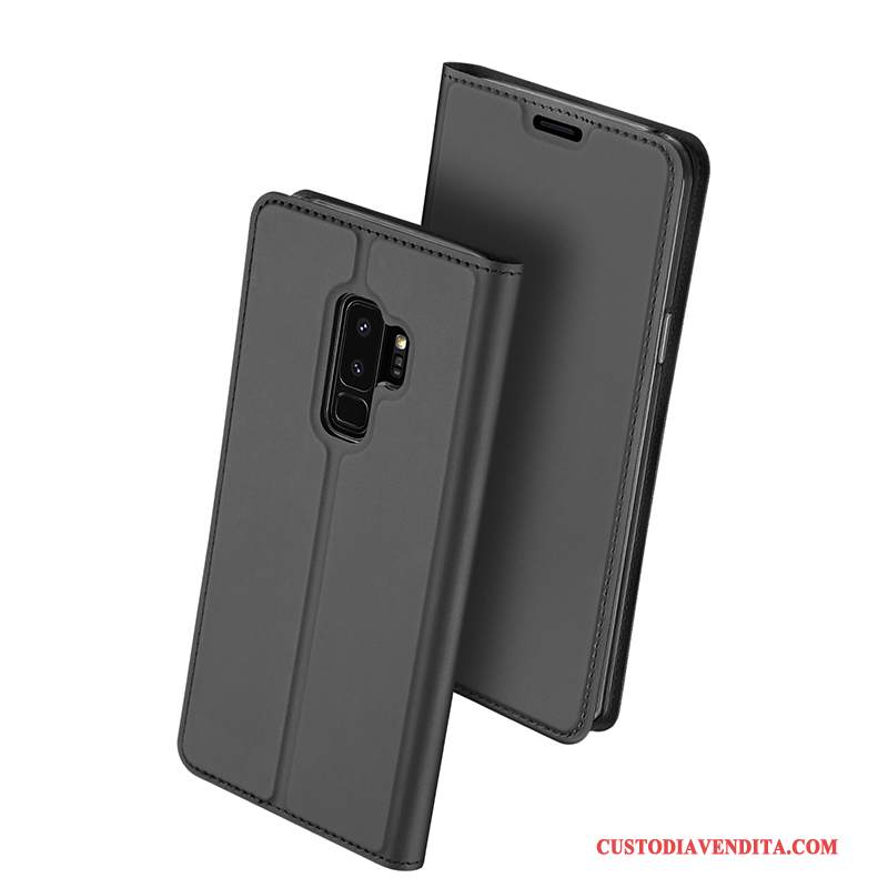 Custodia Samsung Galaxy S9 Pelle Morbido Nuovo, Cover Samsung Galaxy S9 Folio Supporto Anti-caduta