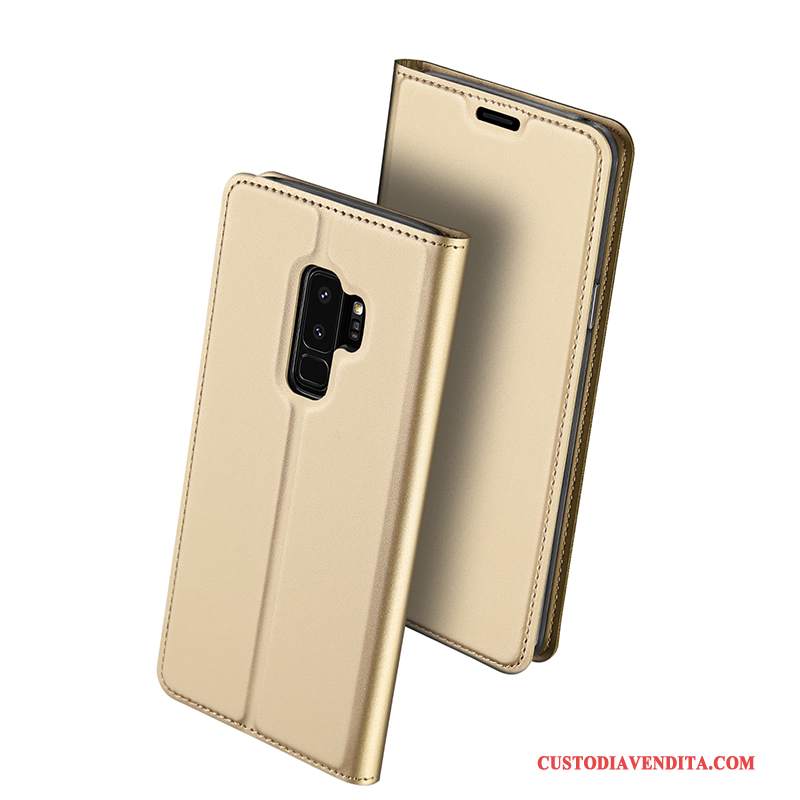 Custodia Samsung Galaxy S9 Pelle Morbido Nuovo, Cover Samsung Galaxy S9 Folio Supporto Anti-caduta