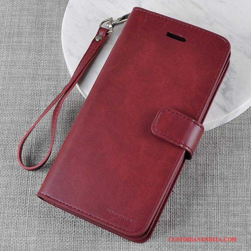 Custodia Samsung Galaxy S9+ Pelle Morbidotelefono, Cover Samsung Galaxy S9+ Folio Rosso