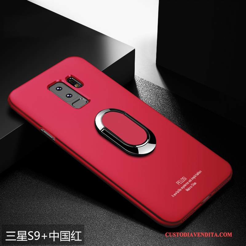 Custodia Samsung Galaxy S9+ Pelle Rosso Difficile, Cover Samsung Galaxy S9+ Tendenzatelefono