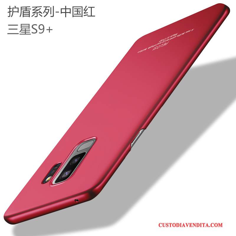 Custodia Samsung Galaxy S9+ Pelle Rosso Difficile, Cover Samsung Galaxy S9+ Tendenzatelefono