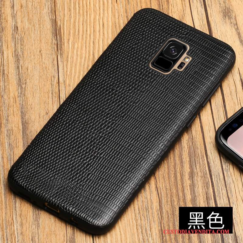 Custodia Samsung Galaxy S9+ Pelle Tutto Incluso Nero, Cover Samsung Galaxy S9+ Creativo Telefono Di Personalità