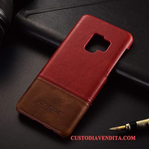 Custodia Samsung Galaxy S9 Pelle Vino Rosso Tendenza, Cover Samsung Galaxy S9 Protezione Sottiletelefono