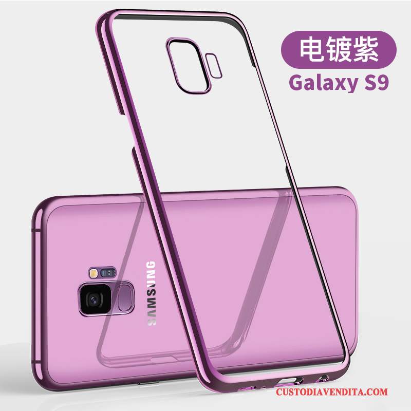 Custodia Samsung Galaxy S9 Protezione Anti-caduta Blu, Cover Samsung Galaxy S9 Tutto Incluso Trasparente