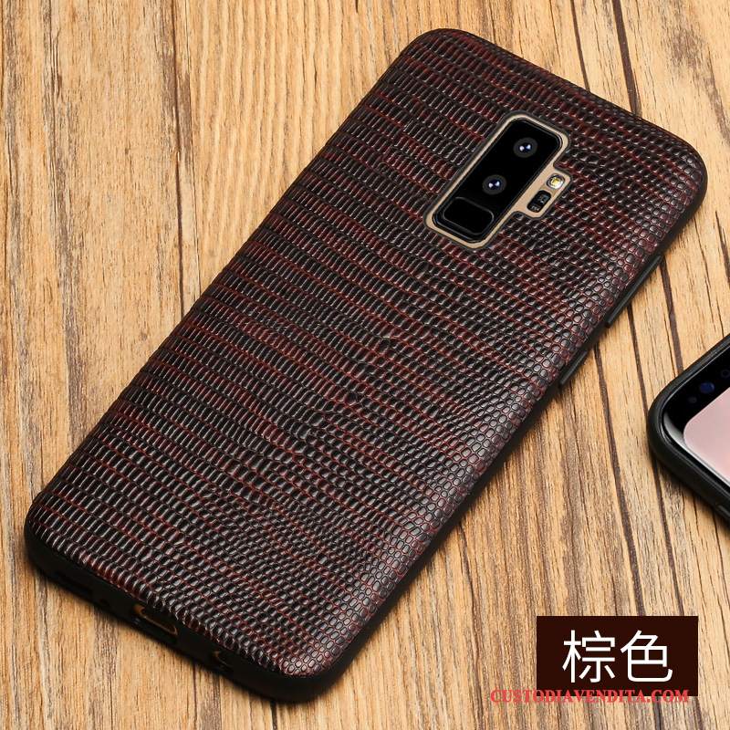 Custodia Samsung Galaxy S9+ Protezione Anti-caduta Marchio Di Tendenza, Cover Samsung Galaxy S9+ Pelle Telefono Di Personalità