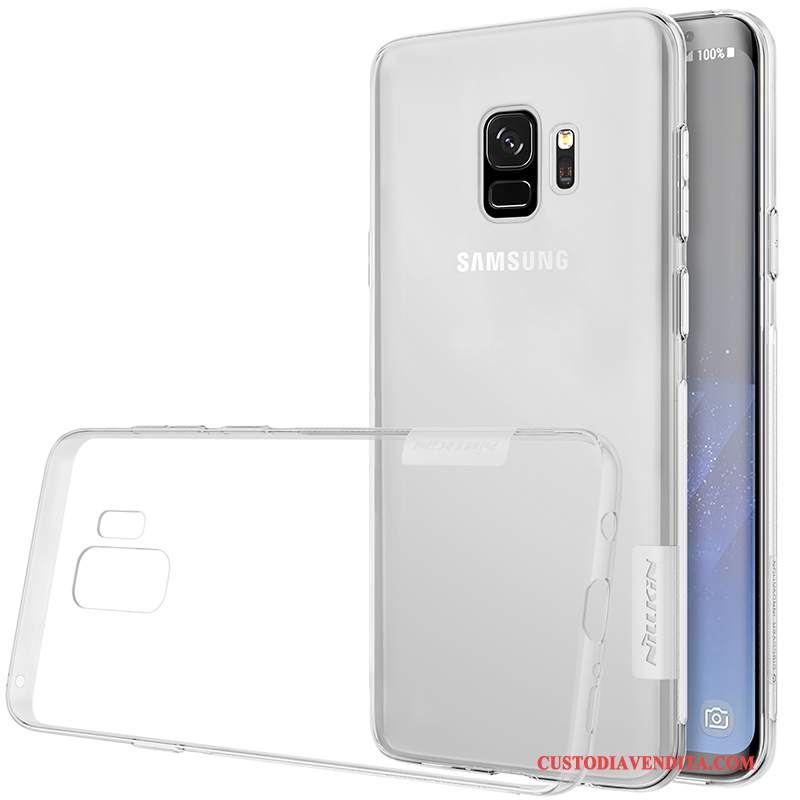 Custodia Samsung Galaxy S9 Protezione Anti-caduta Oro, Cover Samsung Galaxy S9 Morbido Trasparente