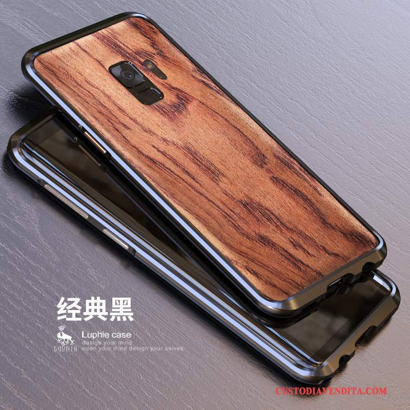 Custodia Samsung Galaxy S9 Protezione Legno Coperchio Posteriore, Cover Samsung Galaxy S9 Macchiatitelefono