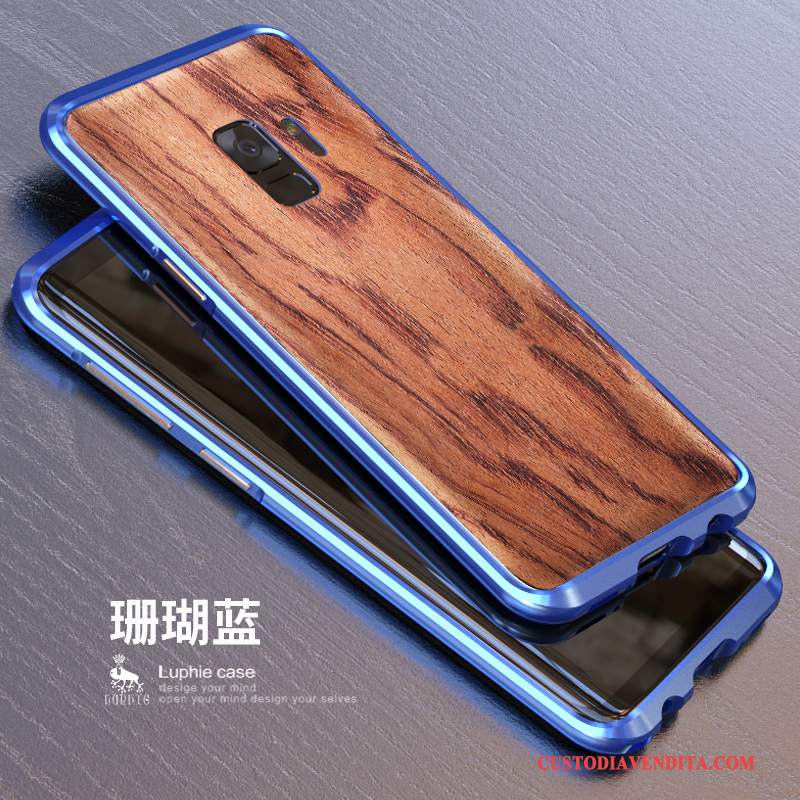 Custodia Samsung Galaxy S9 Protezione Legno Coperchio Posteriore, Cover Samsung Galaxy S9 Macchiatitelefono