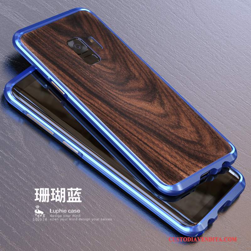 Custodia Samsung Galaxy S9 Protezione Legno Coperchio Posteriore, Cover Samsung Galaxy S9 Macchiatitelefono