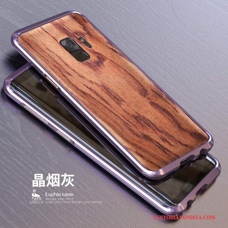 Custodia Samsung Galaxy S9 Protezione Legno Coperchio Posteriore, Cover Samsung Galaxy S9 Macchiatitelefono