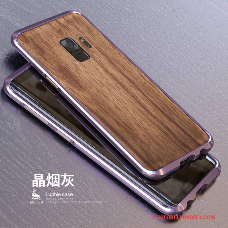 Custodia Samsung Galaxy S9 Protezione Legno Coperchio Posteriore, Cover Samsung Galaxy S9 Macchiatitelefono