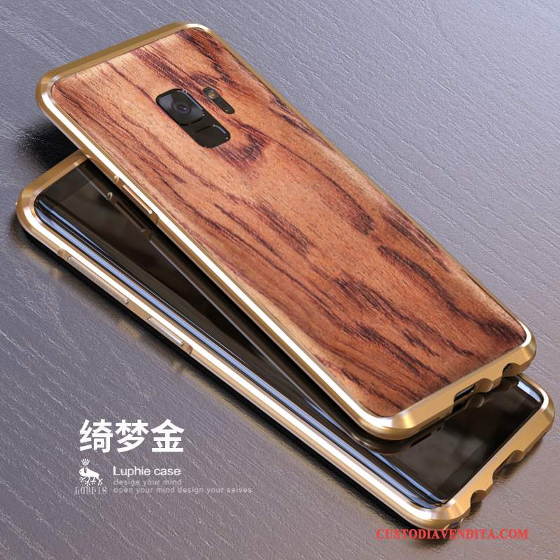 Custodia Samsung Galaxy S9 Protezione Legno Coperchio Posteriore, Cover Samsung Galaxy S9 Macchiatitelefono