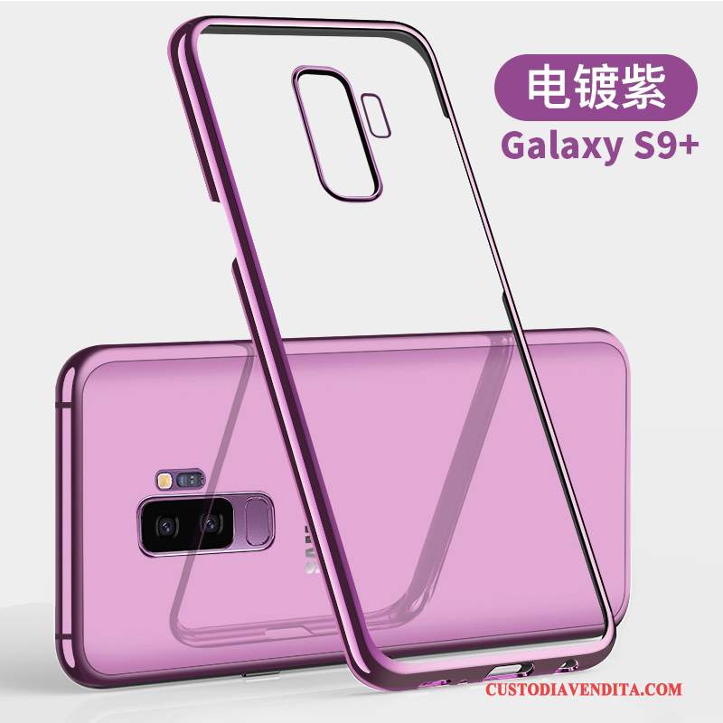 Custodia Samsung Galaxy S9+ Protezione Oro Sottile, Cover Samsung Galaxy S9+ Tutto Incluso Anti-caduta