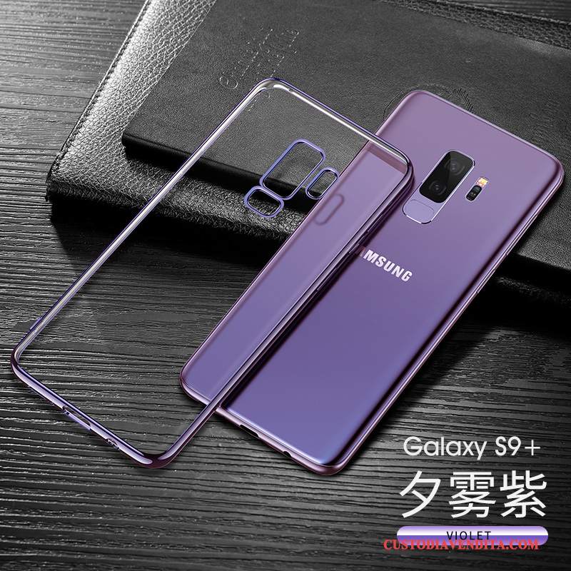 Custodia Samsung Galaxy S9+ Protezione Trasparente Blu Scuro, Cover Samsung Galaxy S9+ Anti-caduta Morbido