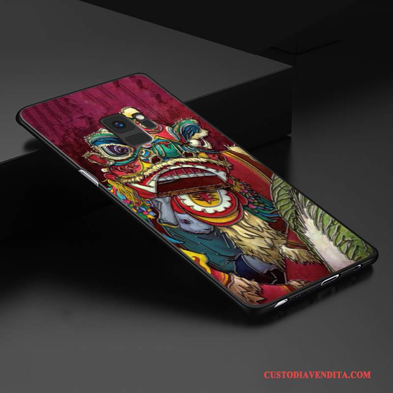 Custodia Samsung Galaxy S9+ Protezione Tridimensionale Stile Cinese, Cover Samsung Galaxy S9+ Colore Anti-caduta Personalizza