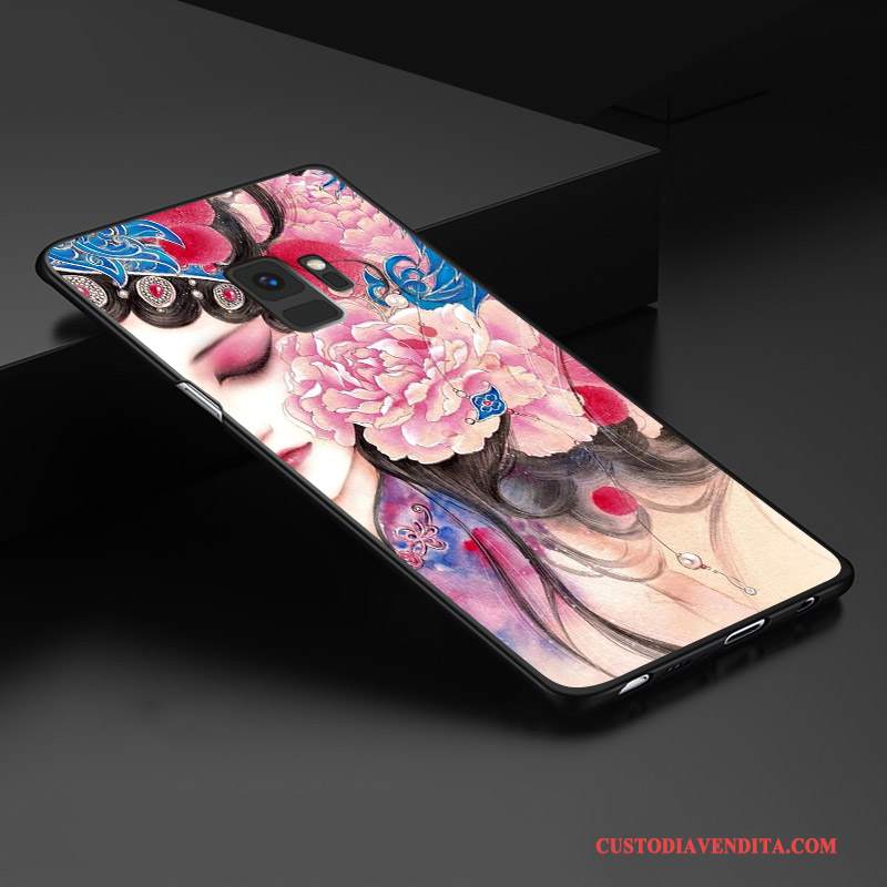 Custodia Samsung Galaxy S9+ Protezione Tridimensionale Stile Cinese, Cover Samsung Galaxy S9+ Colore Anti-caduta Personalizza