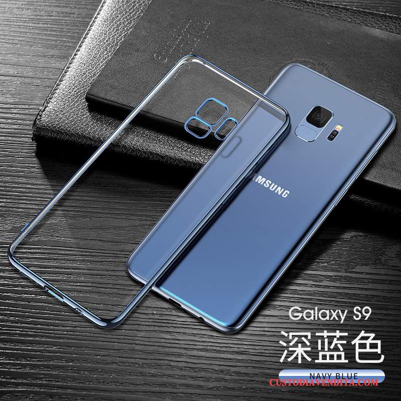 Custodia Samsung Galaxy S9 Protezione Tutto Incluso Anti-caduta, Cover Samsung Galaxy S9 Sottile Blu Scuro