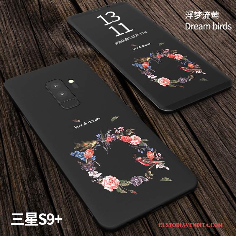 Custodia Samsung Galaxy S9+ Protezione Tutto Inclusotelefono, Cover Samsung Galaxy S9+ Creativo Morbido Nero