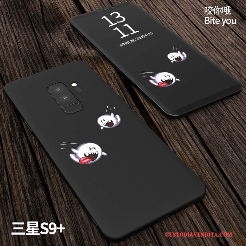 Custodia Samsung Galaxy S9+ Protezione Tutto Inclusotelefono, Cover Samsung Galaxy S9+ Creativo Morbido Nero