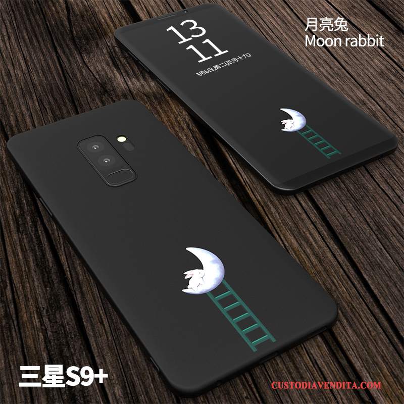 Custodia Samsung Galaxy S9+ Protezione Tutto Inclusotelefono, Cover Samsung Galaxy S9+ Creativo Morbido Nero