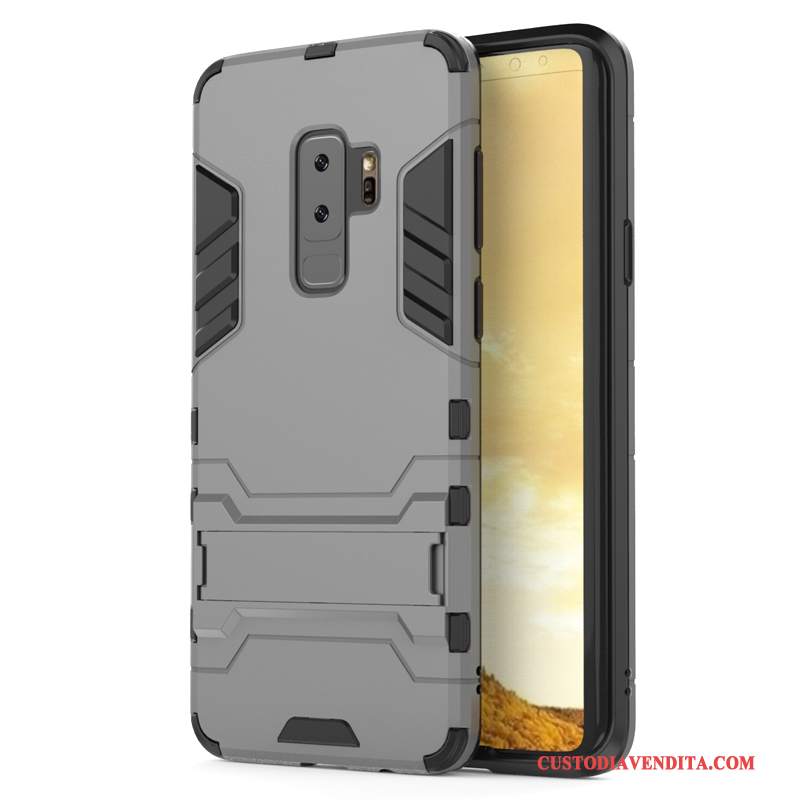 Custodia Samsung Galaxy S9+ Silicone Anti-caduta Argento, Cover Samsung Galaxy S9+ Protezione Supporto Morbido