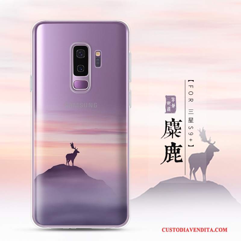 Custodia Samsung Galaxy S9+ Silicone Anti-cadutatelefono, Cover Samsung Galaxy S9+ Creativo Scenario Tendenza