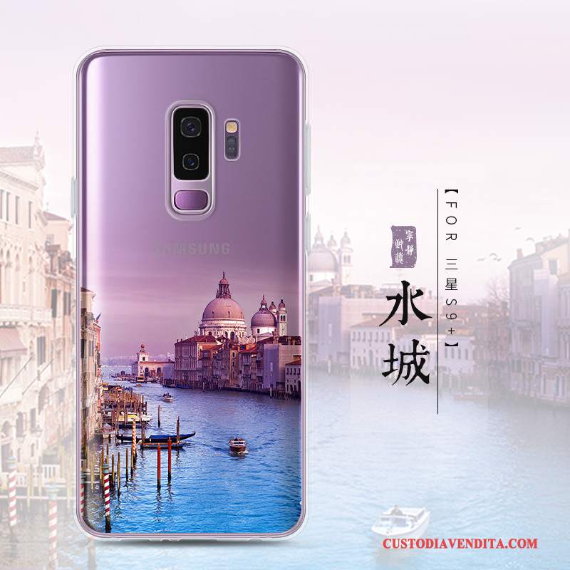 Custodia Samsung Galaxy S9+ Silicone Anti-cadutatelefono, Cover Samsung Galaxy S9+ Creativo Scenario Tendenza