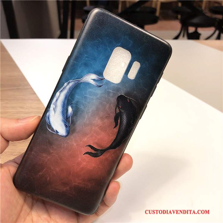 Custodia Samsung Galaxy S9+ Silicone Bello Tutto Incluso, Cover Samsung Galaxy S9+ Protezione Morbido Blu