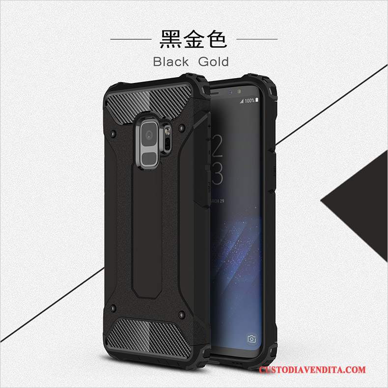 Custodia Samsung Galaxy S9+ Silicone Difficiletelefono, Cover Samsung Galaxy S9+ Tutto Incluso Argento