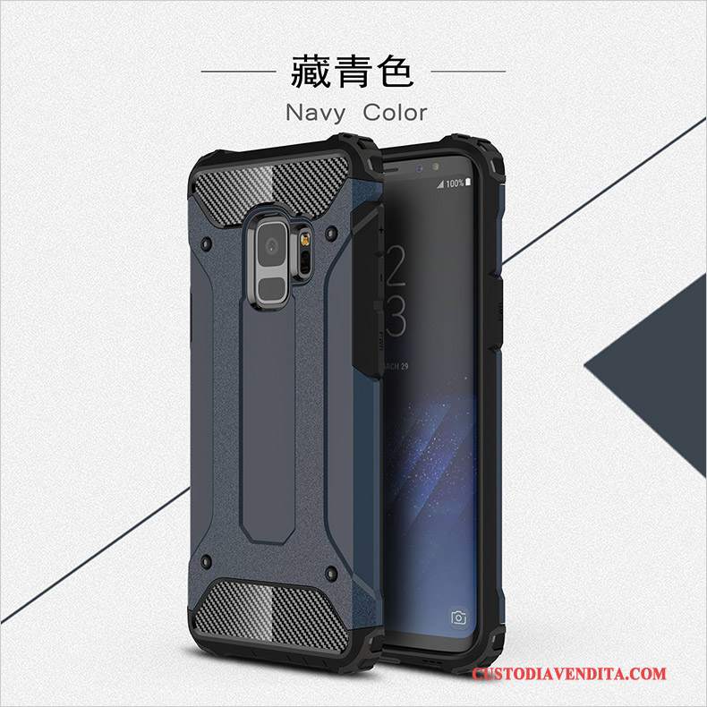 Custodia Samsung Galaxy S9+ Silicone Difficiletelefono, Cover Samsung Galaxy S9+ Tutto Incluso Argento