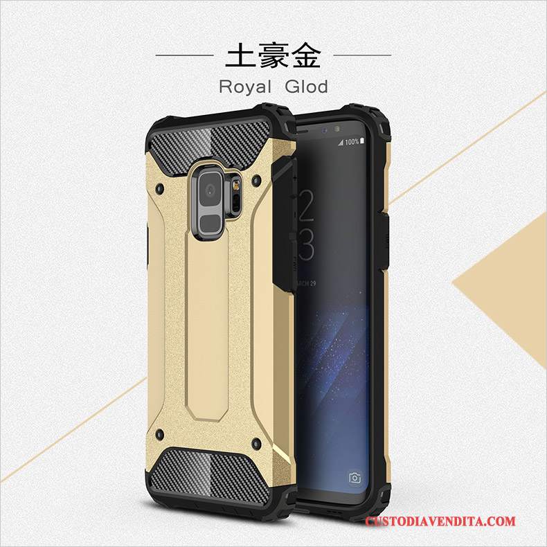 Custodia Samsung Galaxy S9+ Silicone Difficiletelefono, Cover Samsung Galaxy S9+ Tutto Incluso Argento