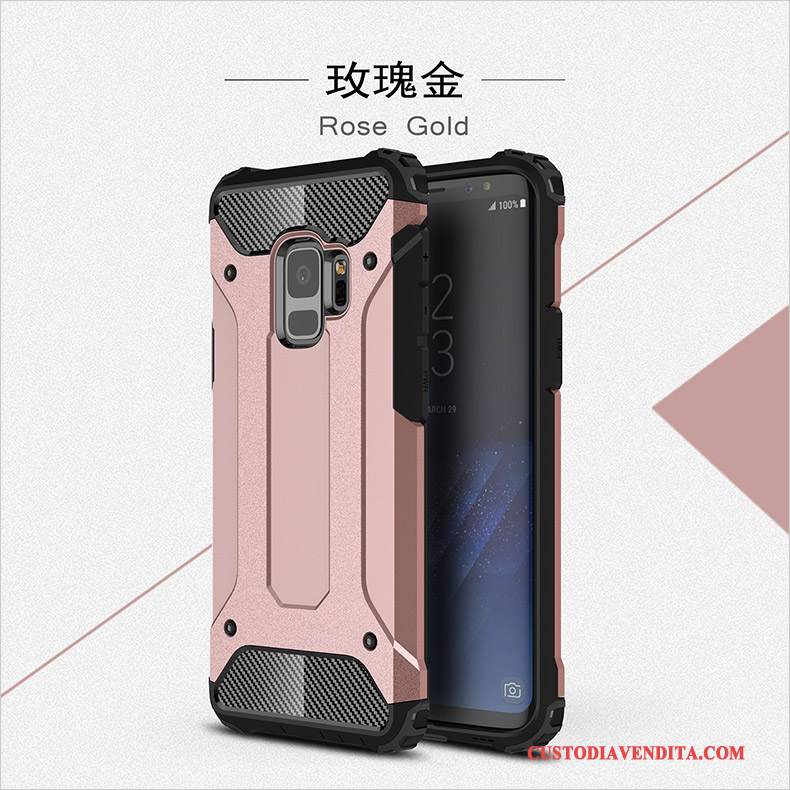 Custodia Samsung Galaxy S9+ Silicone Difficiletelefono, Cover Samsung Galaxy S9+ Tutto Incluso Argento