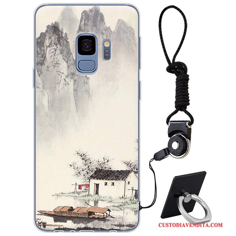 Custodia Samsung Galaxy S9 Silicone Elegante Piccola, Cover Samsung Galaxy S9 Protezione Stile Cinese Fresco