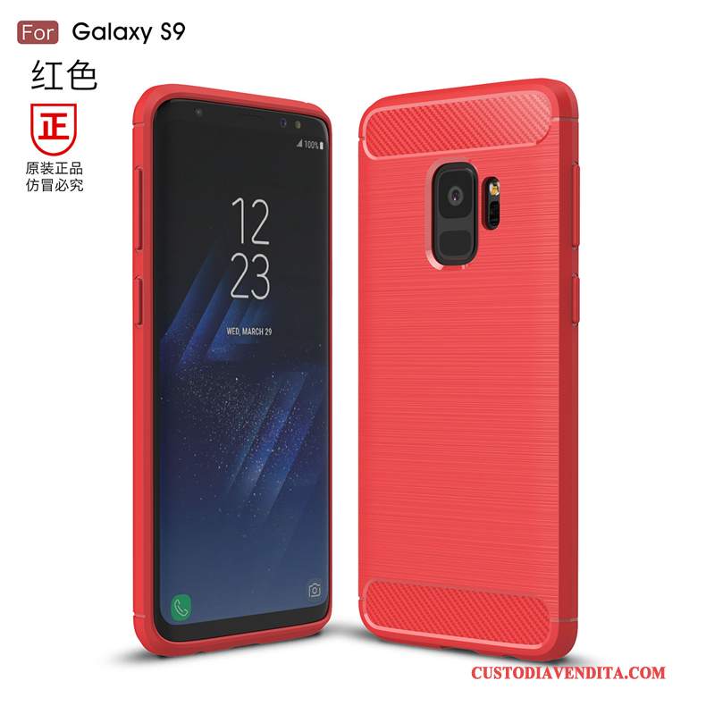 Custodia Samsung Galaxy S9 Silicone Modello Affari, Cover Samsung Galaxy S9 Protezione Telefono Nero