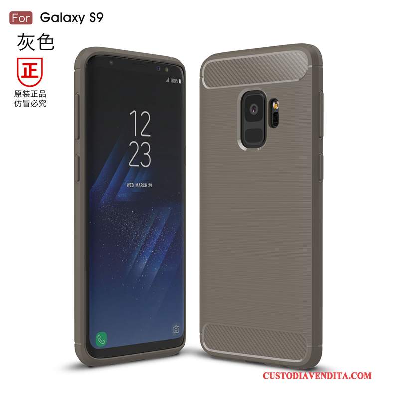 Custodia Samsung Galaxy S9 Silicone Modello Affari, Cover Samsung Galaxy S9 Protezione Telefono Nero