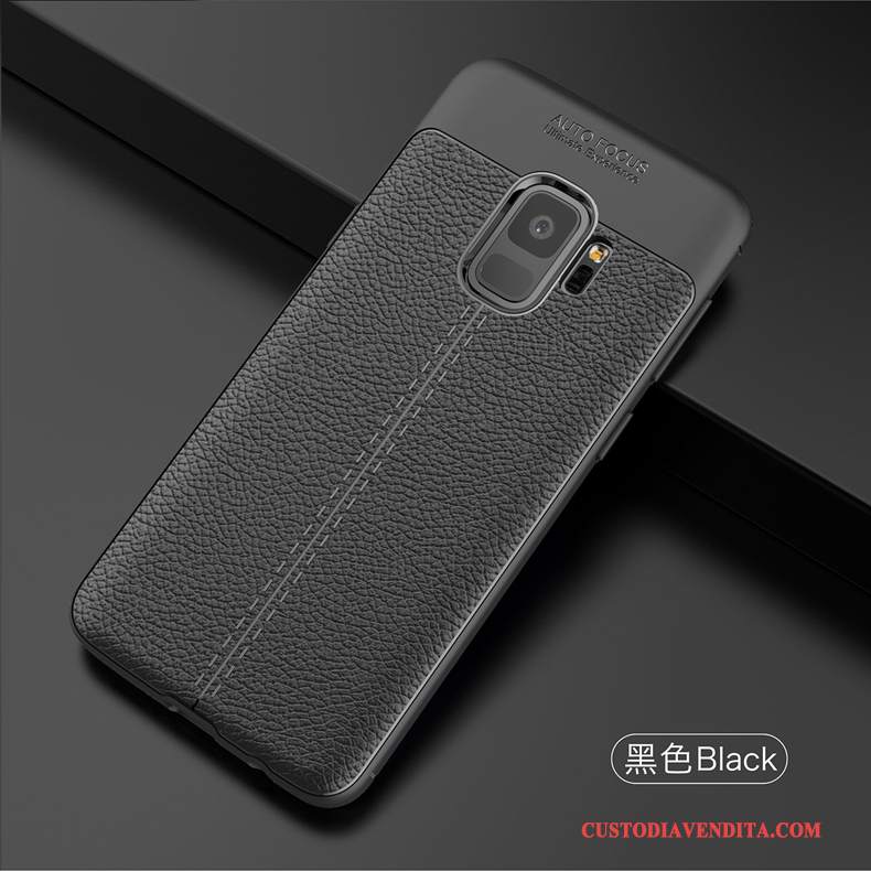 Custodia Samsung Galaxy S9 Silicone Modello Affari, Cover Samsung Galaxy S9 Protezione Telefono Nero