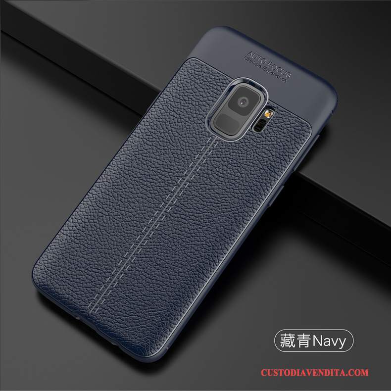 Custodia Samsung Galaxy S9 Silicone Modello Affari, Cover Samsung Galaxy S9 Protezione Telefono Nero