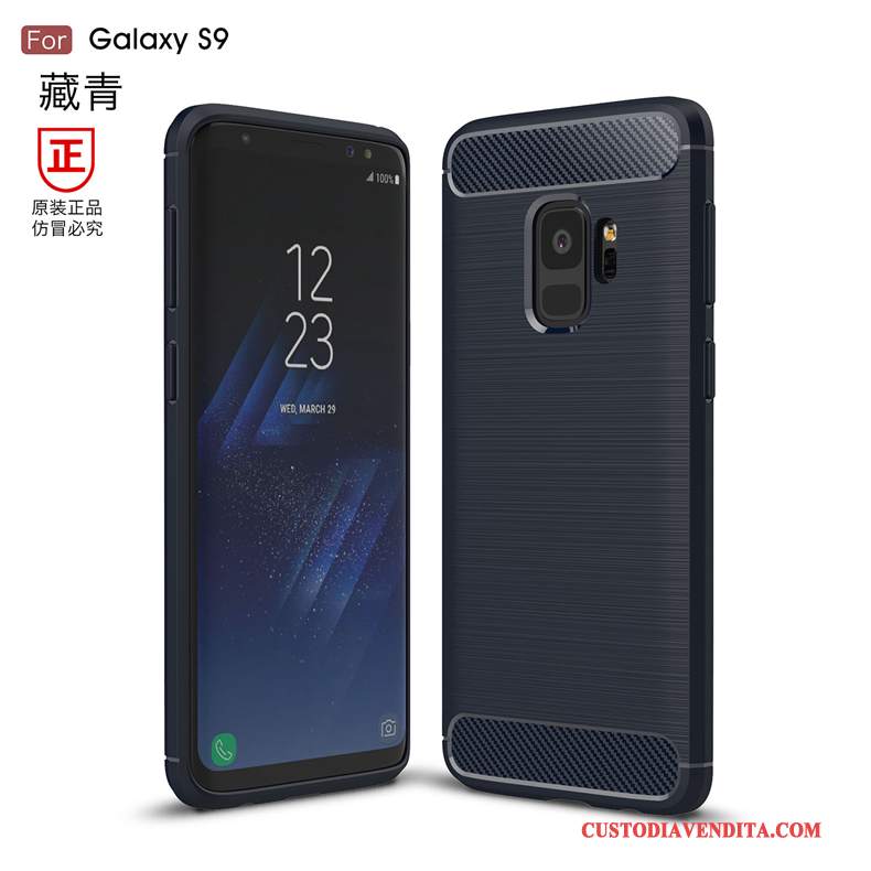 Custodia Samsung Galaxy S9 Silicone Modello Affari, Cover Samsung Galaxy S9 Protezione Telefono Nero