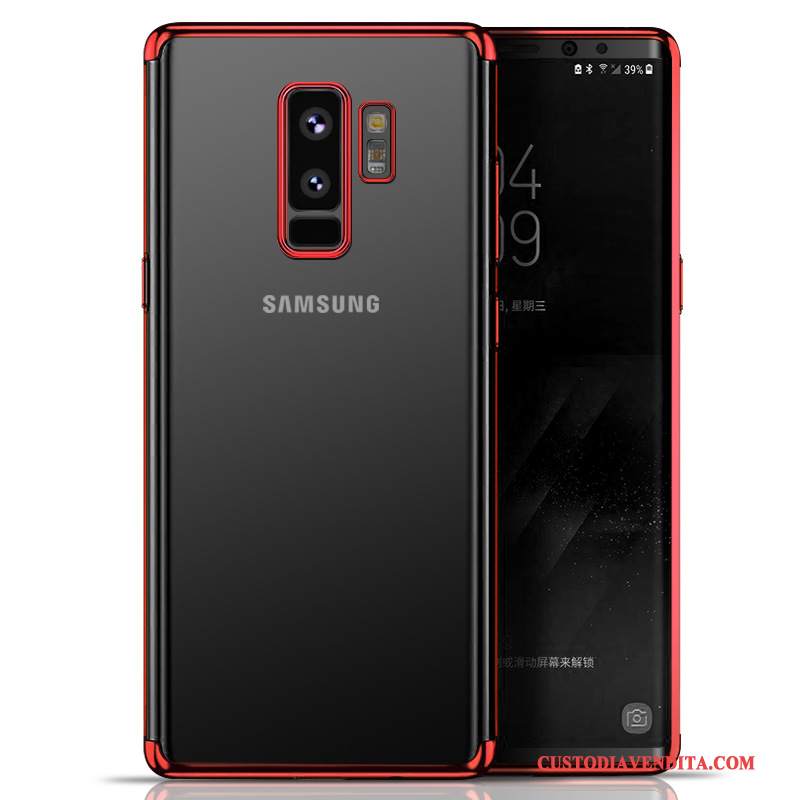 Custodia Samsung Galaxy S9 Silicone Rossotelefono, Cover Samsung Galaxy S9 Protezione Trasparente Anti-caduta