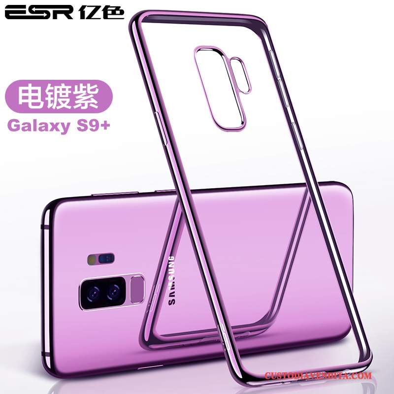 Custodia Samsung Galaxy S9+ Silicone Sottile Blu, Cover Samsung Galaxy S9+ Protezione Anti-caduta Morbido