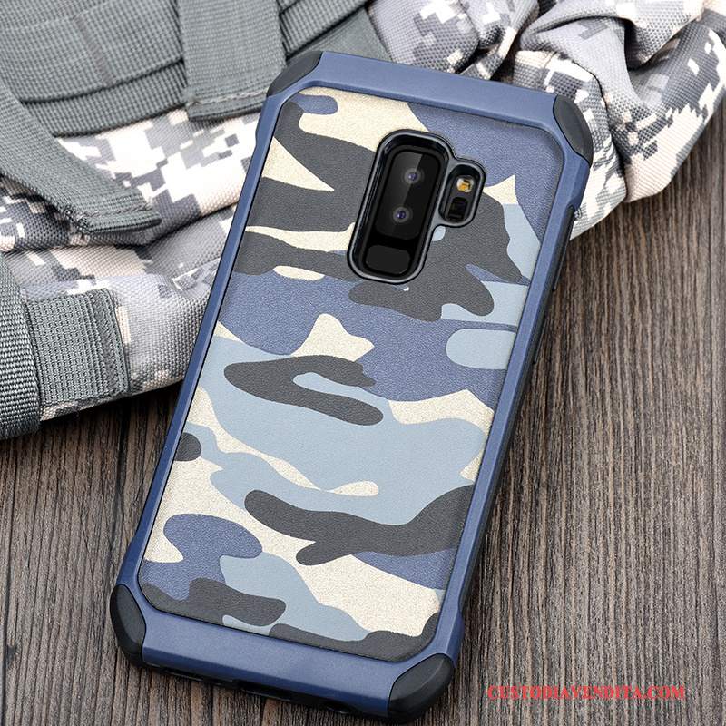 Custodia Samsung Galaxy S9+ Silicone Telefono Camuffamento, Cover Samsung Galaxy S9+ Protezione Blu Tutto Incluso