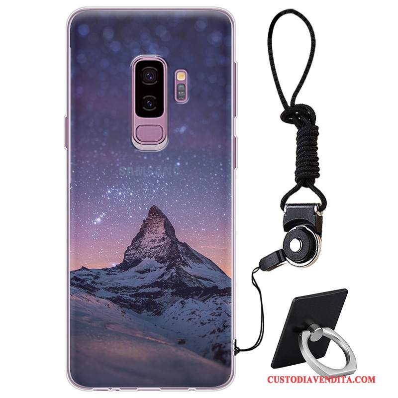 Custodia Samsung Galaxy S9+ Silicone Telefono Porpora, Cover Samsung Galaxy S9+ Protezione Marchio Di Tendenza Elegante