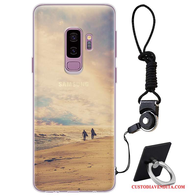 Custodia Samsung Galaxy S9+ Silicone Telefono Porpora, Cover Samsung Galaxy S9+ Protezione Marchio Di Tendenza Elegante