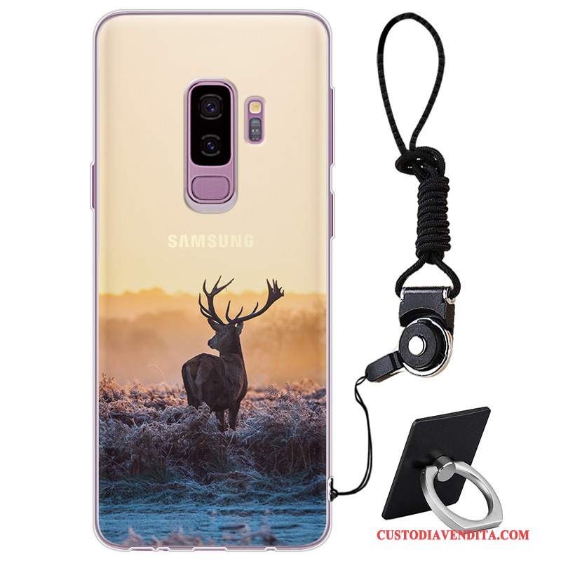 Custodia Samsung Galaxy S9+ Silicone Telefono Porpora, Cover Samsung Galaxy S9+ Protezione Marchio Di Tendenza Elegante