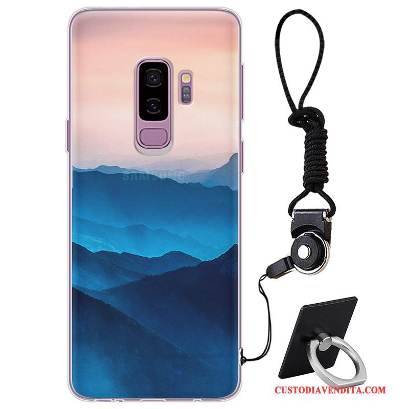 Custodia Samsung Galaxy S9+ Silicone Telefono Porpora, Cover Samsung Galaxy S9+ Protezione Marchio Di Tendenza Elegante