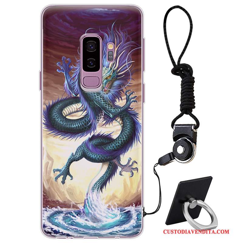 Custodia Samsung Galaxy S9+ Silicone Telefono Porpora, Cover Samsung Galaxy S9+ Protezione Marchio Di Tendenza Elegante