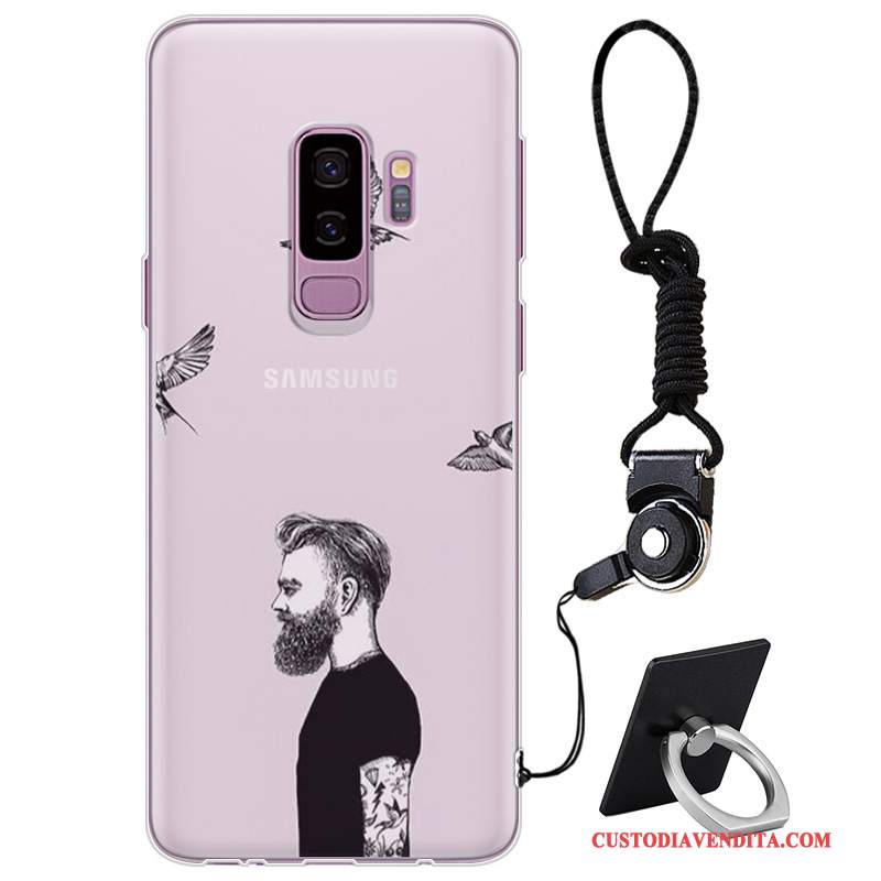 Custodia Samsung Galaxy S9+ Silicone Telefono Porpora, Cover Samsung Galaxy S9+ Protezione Marchio Di Tendenza Elegante